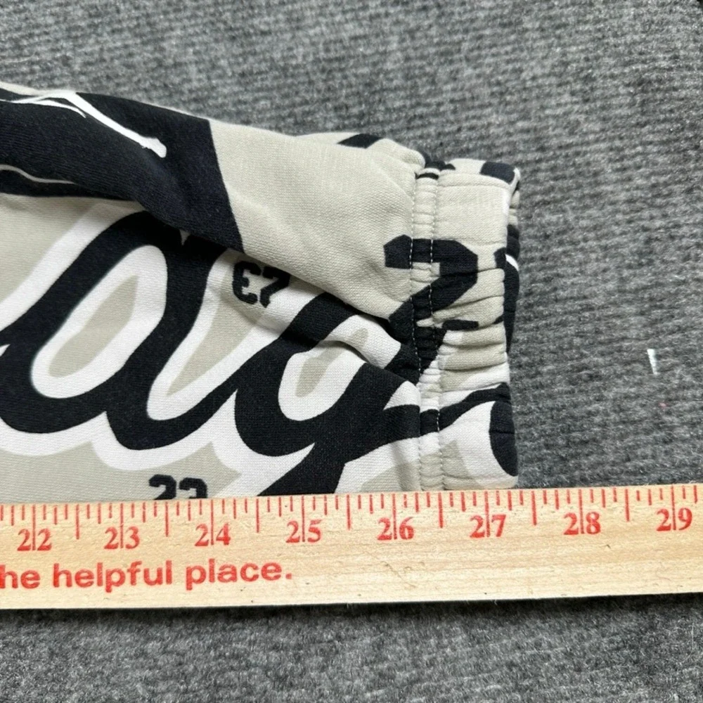 Jordan Loose Fit Chicago All Over Print Sweatpants Black Tan XS